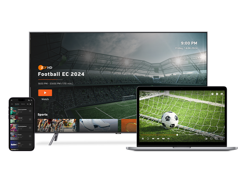 Zattoo European football cup 2024 livestream devices