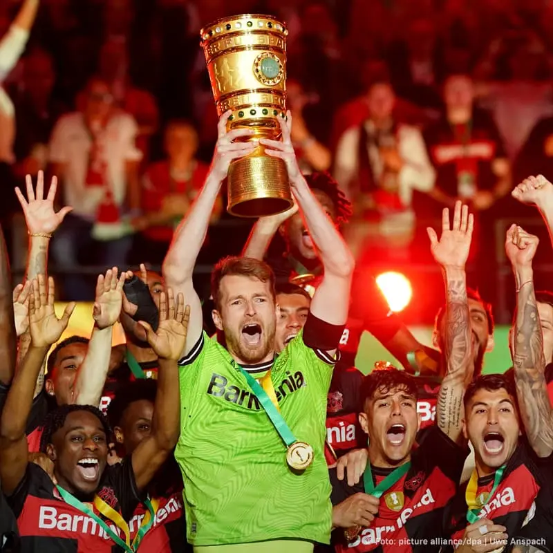 DFB Pokal Finale 2024 Sieger Bayer 04 Leverkusen jubeln