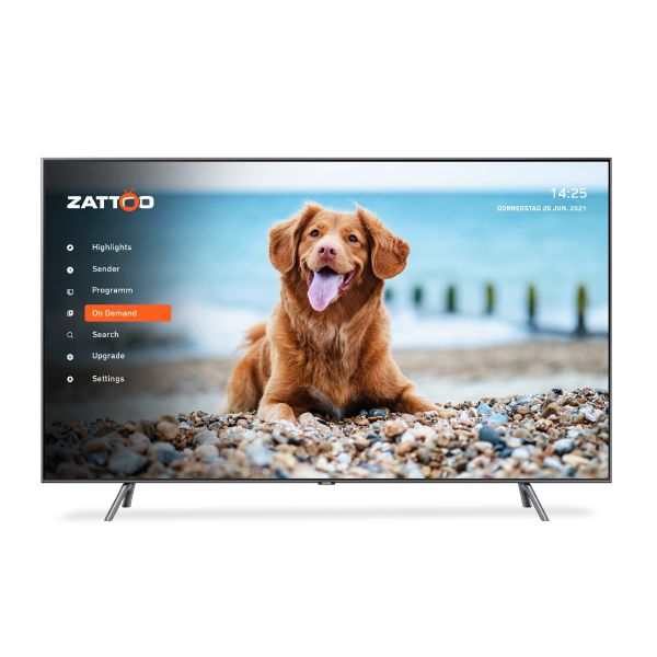 Smart-TV mit On Demand Zattoo Menü