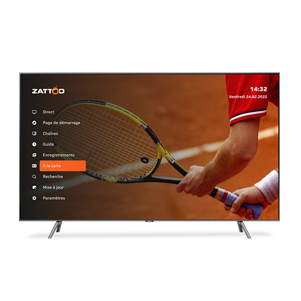 Smart-TV mit On Demand Zattoo Menü