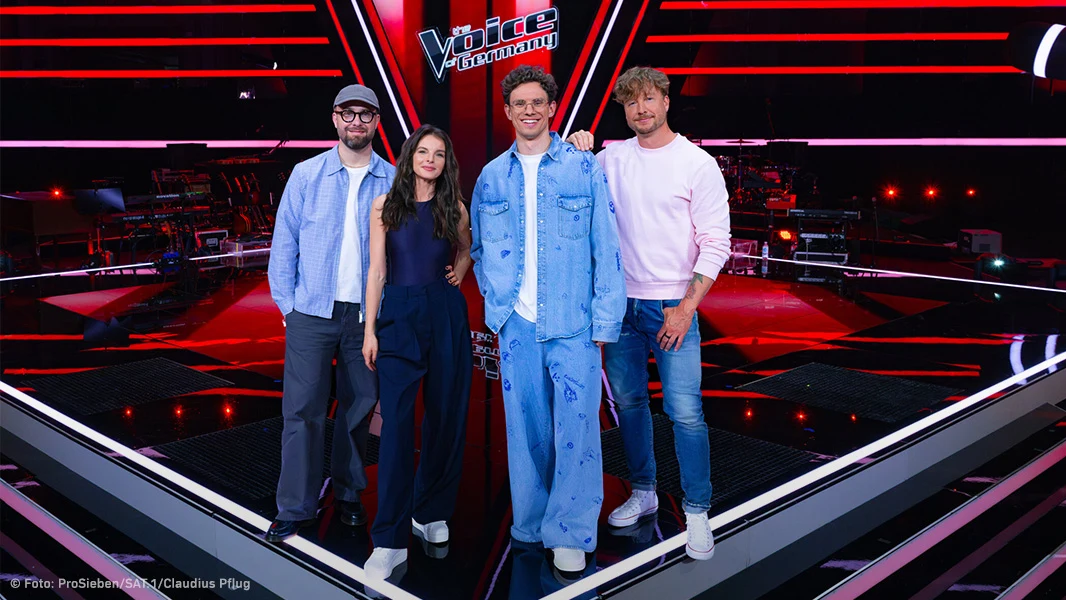 Die The Voice of Germany Coaches Mark Forster, Yvonne Catterfeld, Samu Haber und Kamrad