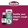 Image showing Benylin Infant's Cough Syrup with the claim: Soothe your infant's cough fast