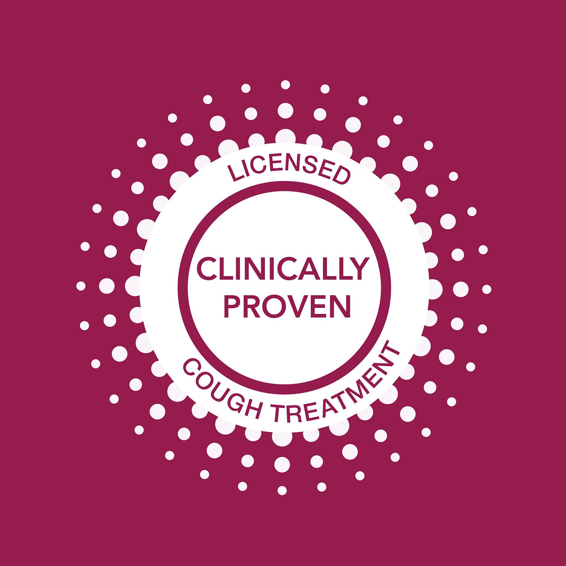 Image showing that Benylin Infant's Cough Syrup is a clinically proven and licensed cough treatment. 