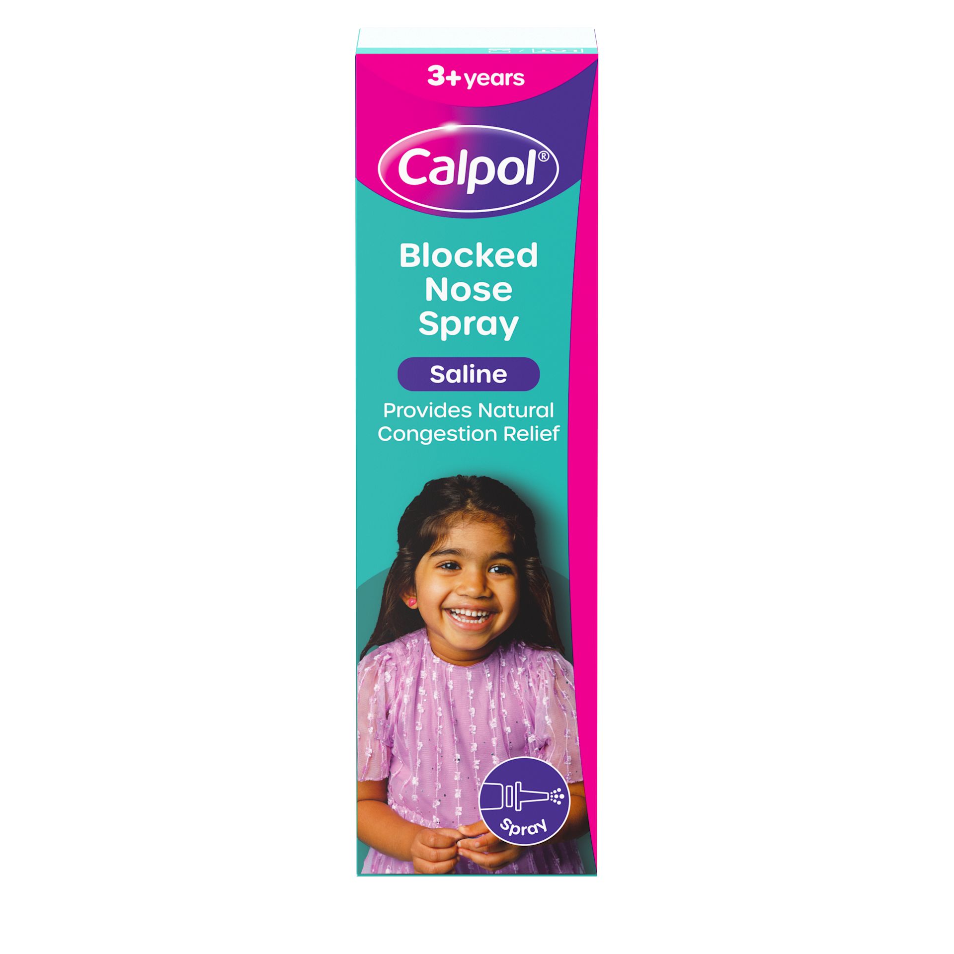 Calpol Saline Blocked nose spray, 3+ years