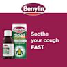 Image showing packshots of Benylin Mucus Cough Max Honey & Lemon with the title: Soothe your cough FAST
