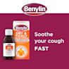 Image showing packshot of Dry & Tickly with the title: Soothe your cough FAST