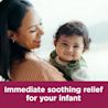 Image showing a woman with a baby on her arms with the claim: Inmediate soothing relief for your infant