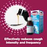 Image showing packshot of Benylin Dry Coughs with the caption: Effectively reduces cough intensity and frequency