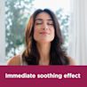 Image of a woman with the claim: Inmediate soothing effect