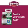 Image showing packshot of Benylin Mucus Cough Night with the title: Soothe your cough FAST