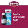 Image showing packshot of Benylin Dry Coughs with the title: Soothe your cough FAST