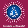 Image showing an icon with the caption: Inmediate soothing relief