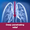 Image showing a drawing of lungs with the caption: Deep penetrating relief
