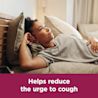 Image of a woman with the claim: Helps reduce the urge to cough