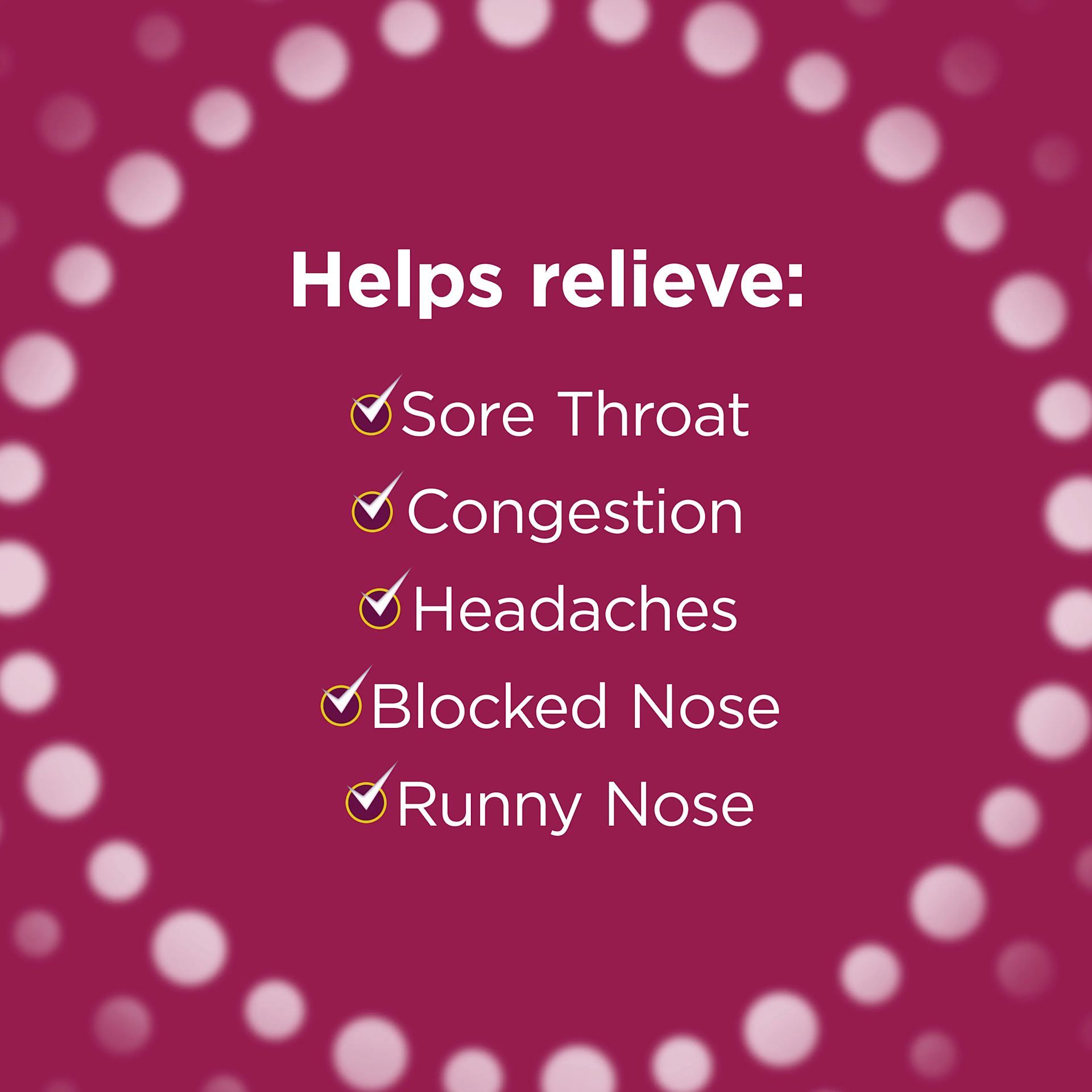 Image with the title: Helps relieve referring to Benylin's Cold & Flu Max Strength Capsules