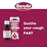 Image showing packshot of Benylin Chesty Coughs Original Medicine with the title: Soothe your cough FAST