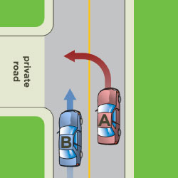 Left turn crash with vehicle passing on the left