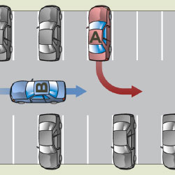 Reverse Example Reversing from a parking spot and reversing in lane