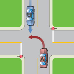 Left-turn-versus-oncoming