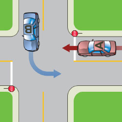 Leave-stop-sign-versus-left-turn