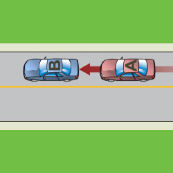 Rear-end-crash-involving-two-vehicles