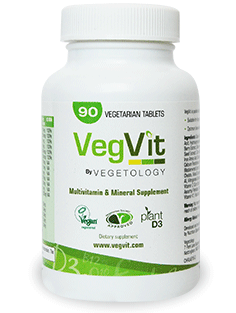 A bottle of Vegvit multivitamin supplement