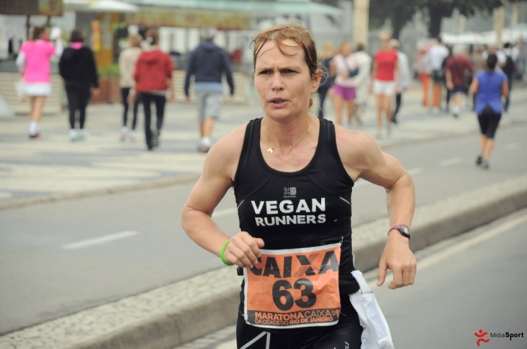 Fiona Oakes running a marathon