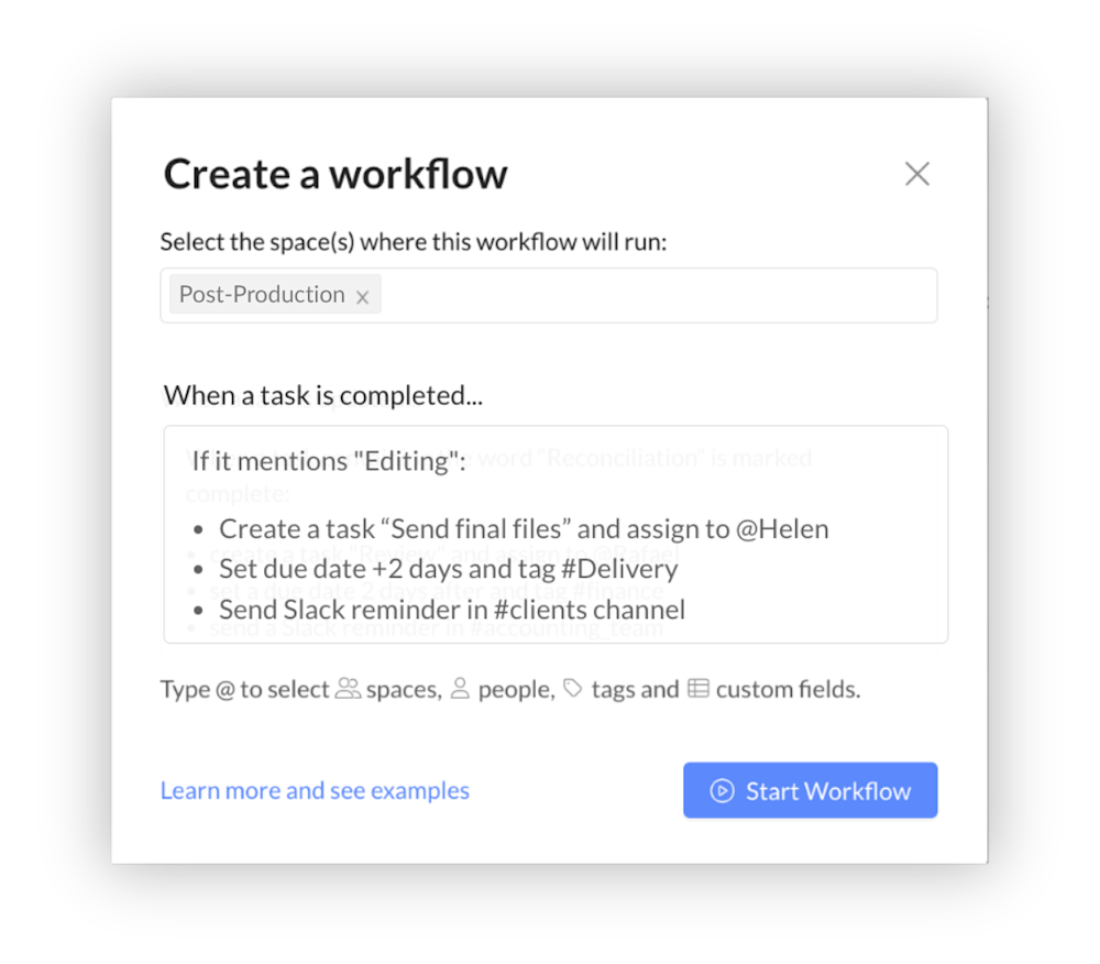 Post-production on schedule