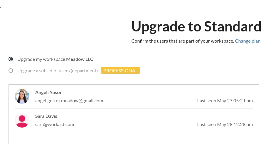 upgrade or change 1