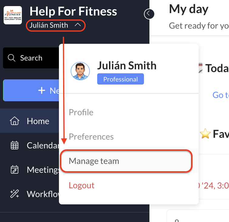 manage team