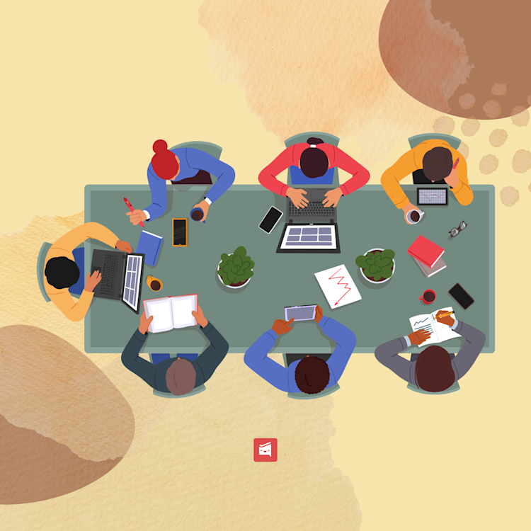 Team alignment concept illustration