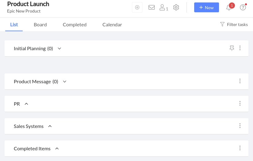 Creating a product launch space in workast