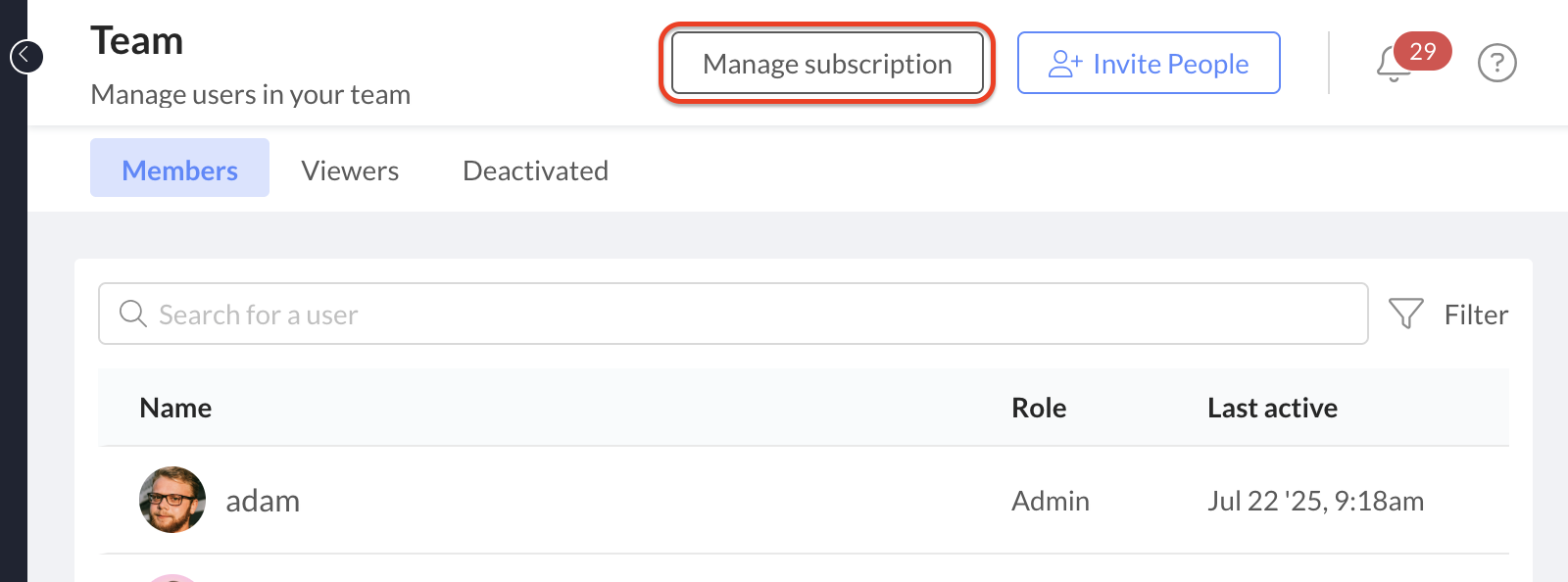 manage subscription 2026