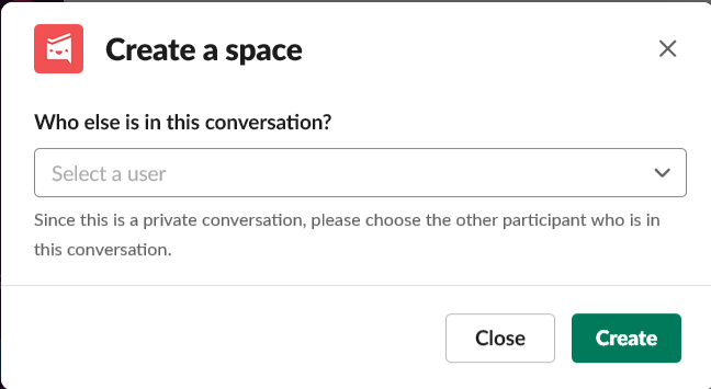 create space in direct message