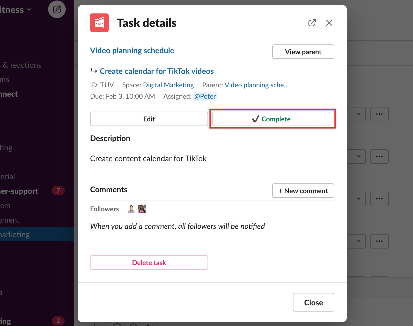 subtasks in slack 4