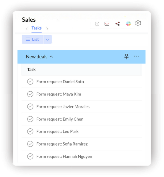 Every submission becomes a task