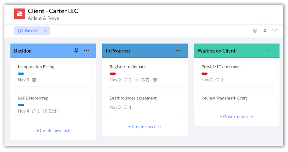 Client visibility without email chains