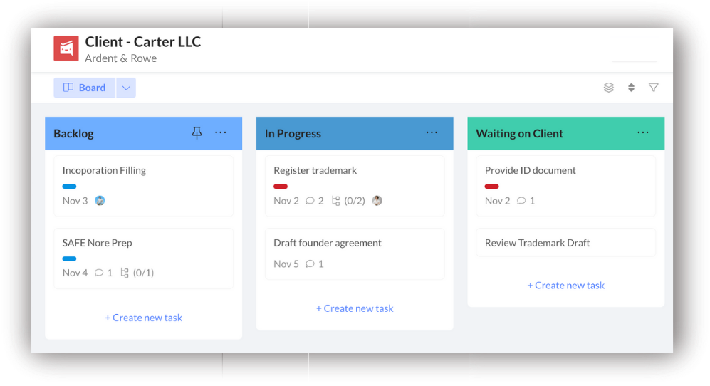 Client visibility without email chains