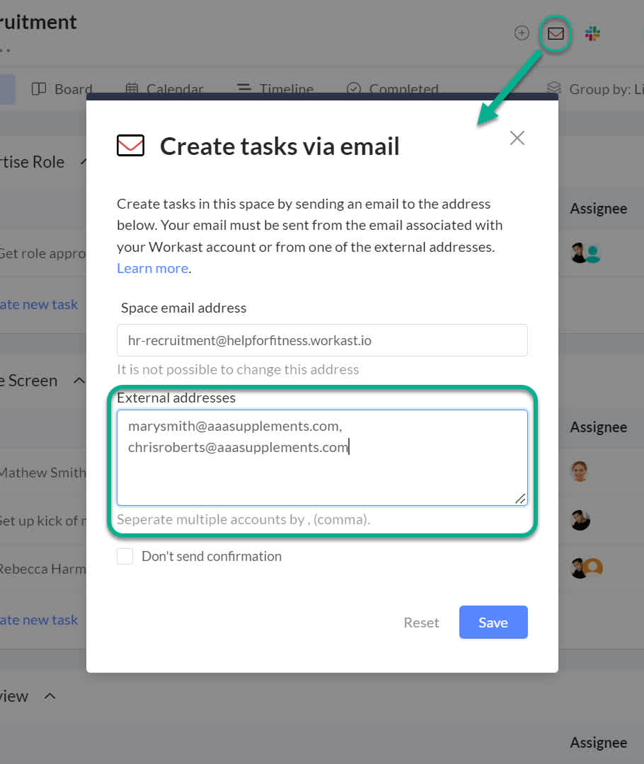 Using email to create a task 2