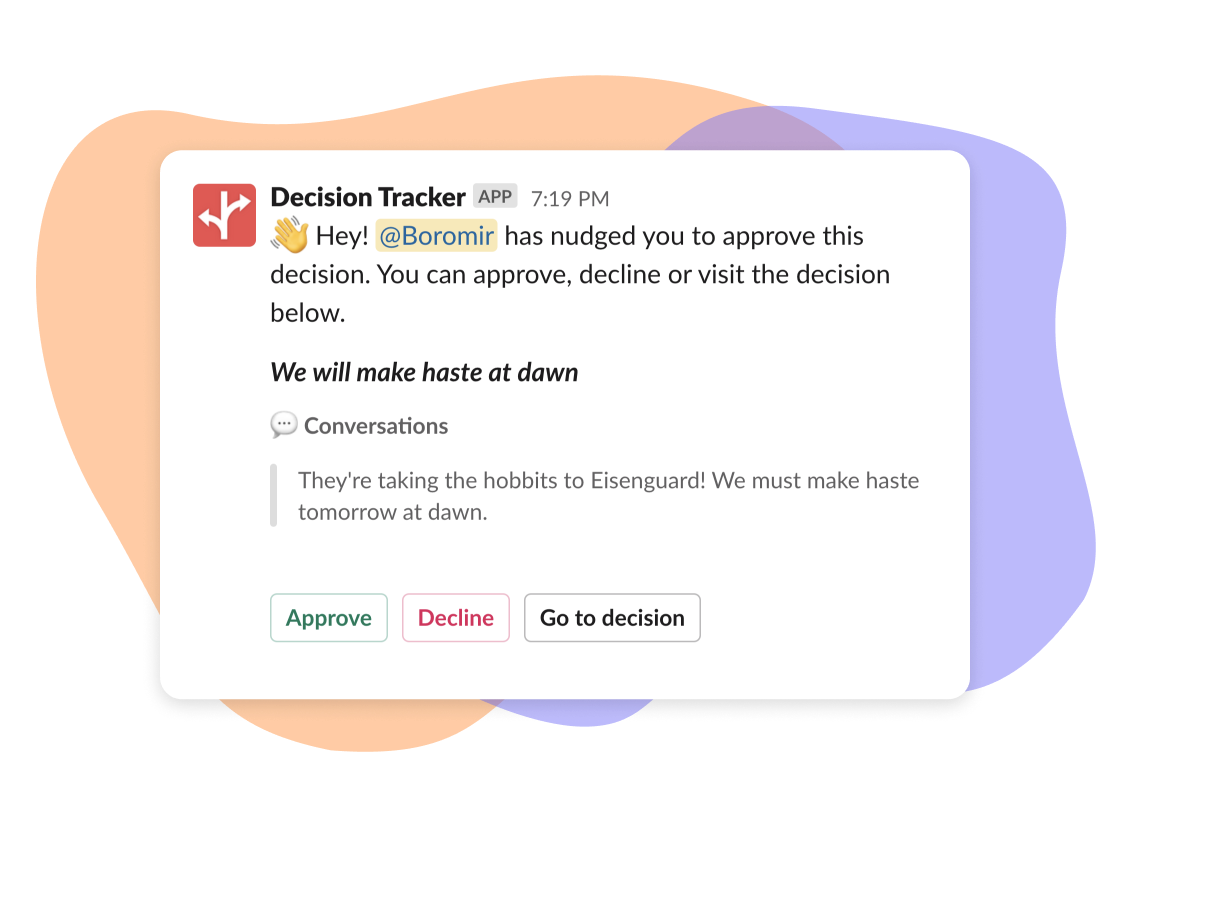 Decisiontracker - Slack