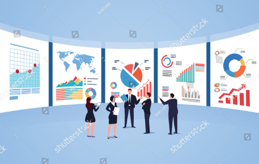 2023-07-24 14 22 07-Group Businessmen Discuss Analytical Data Front Stock Vector (Royalty Free) 1519