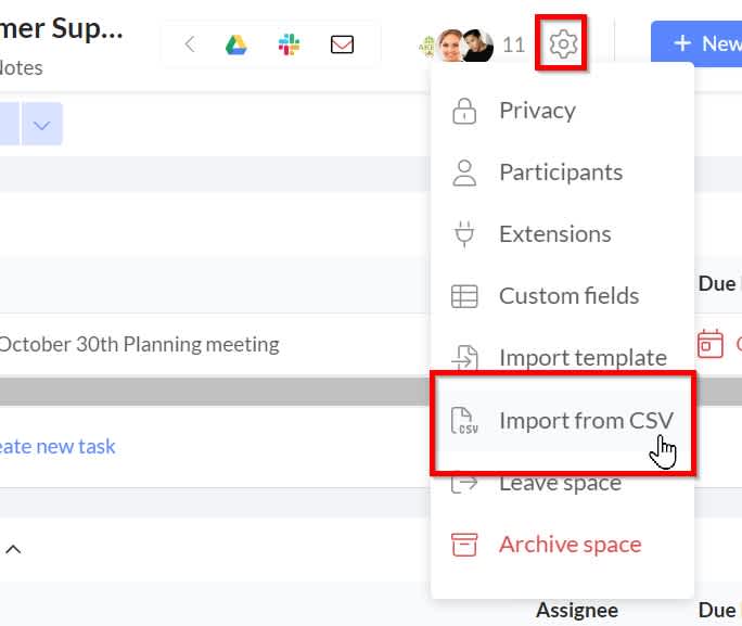 How to import tasks from a CSV file 3