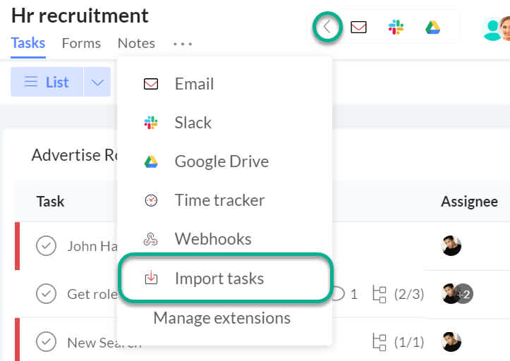 How to import tasks from a CSV file 3