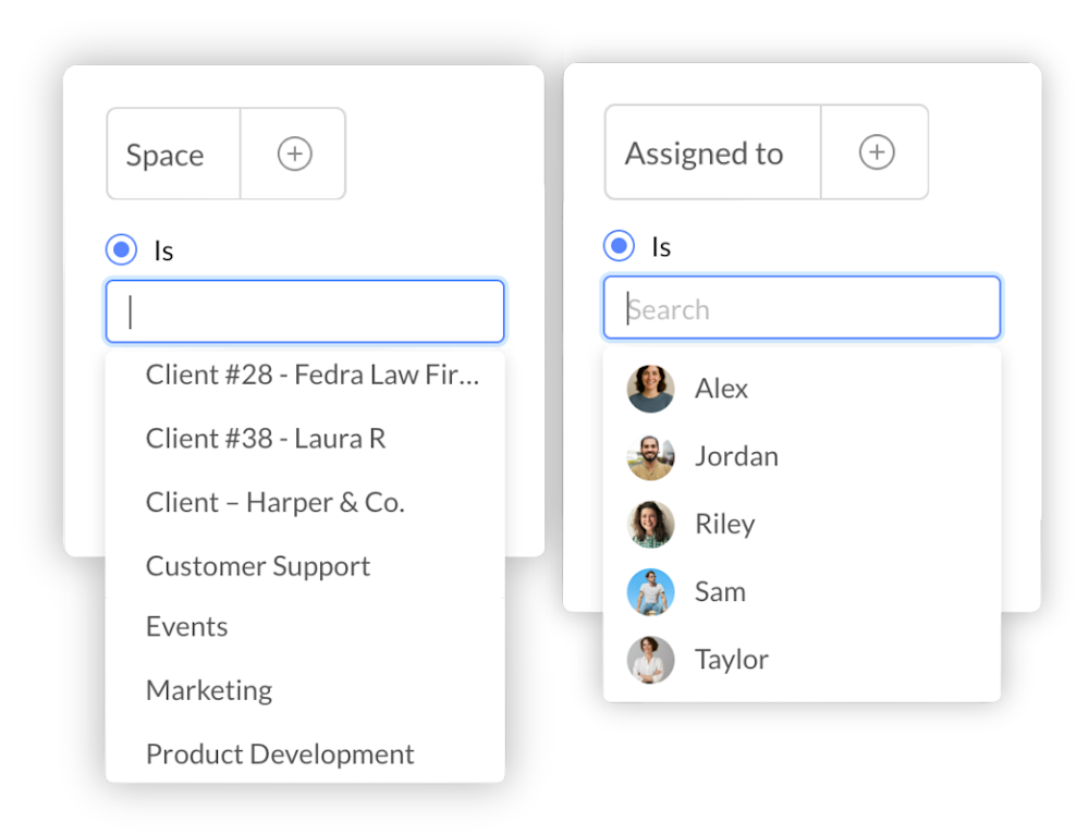 Track work across people, projects and clients