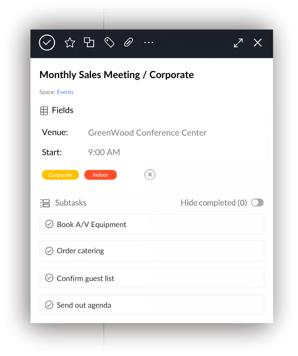 Automated timeline subtasks