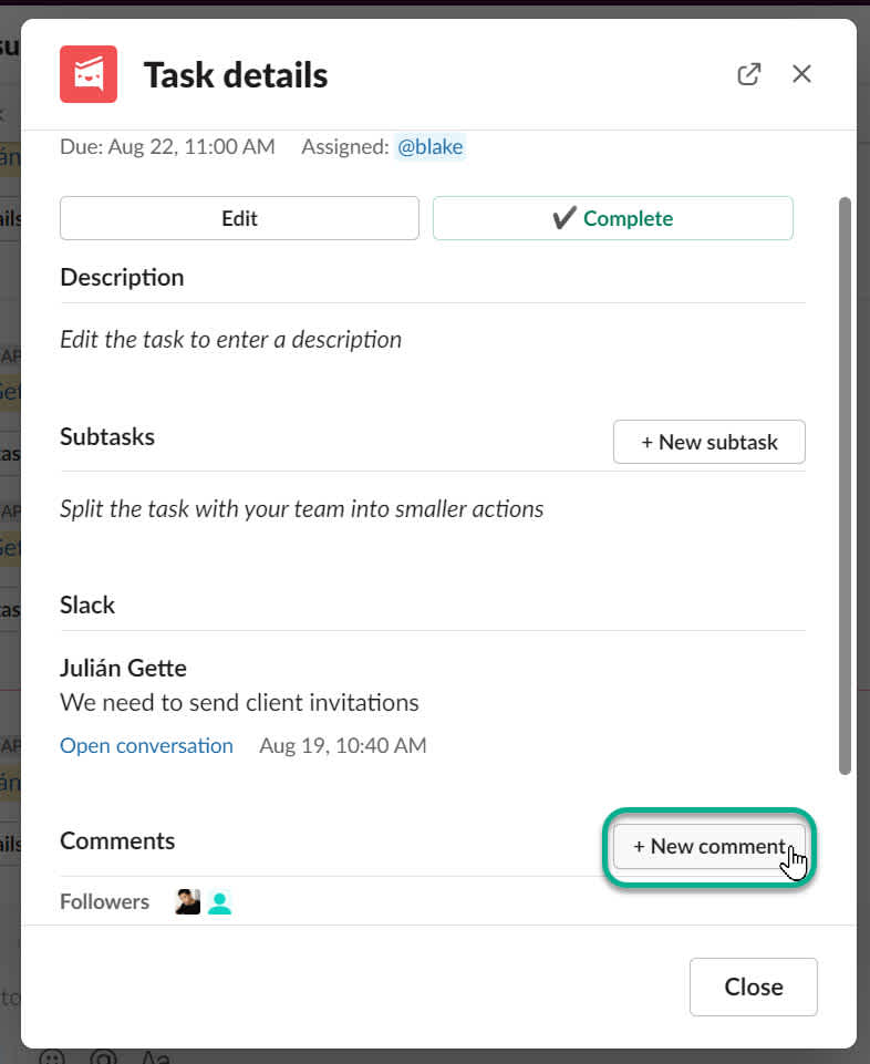 Message menus in Slack 4