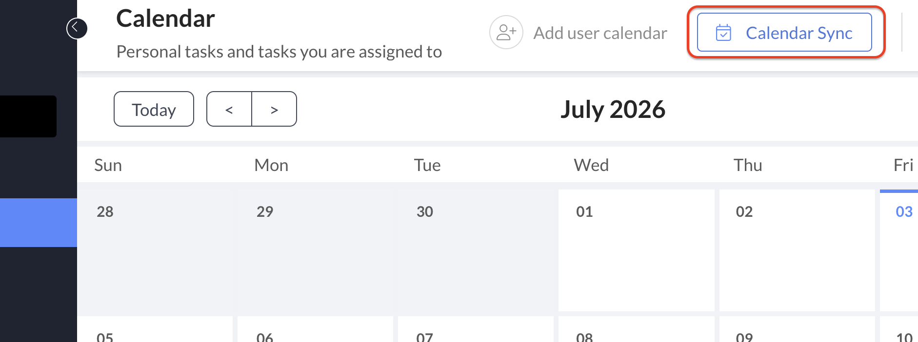 calendar sync 12 2026