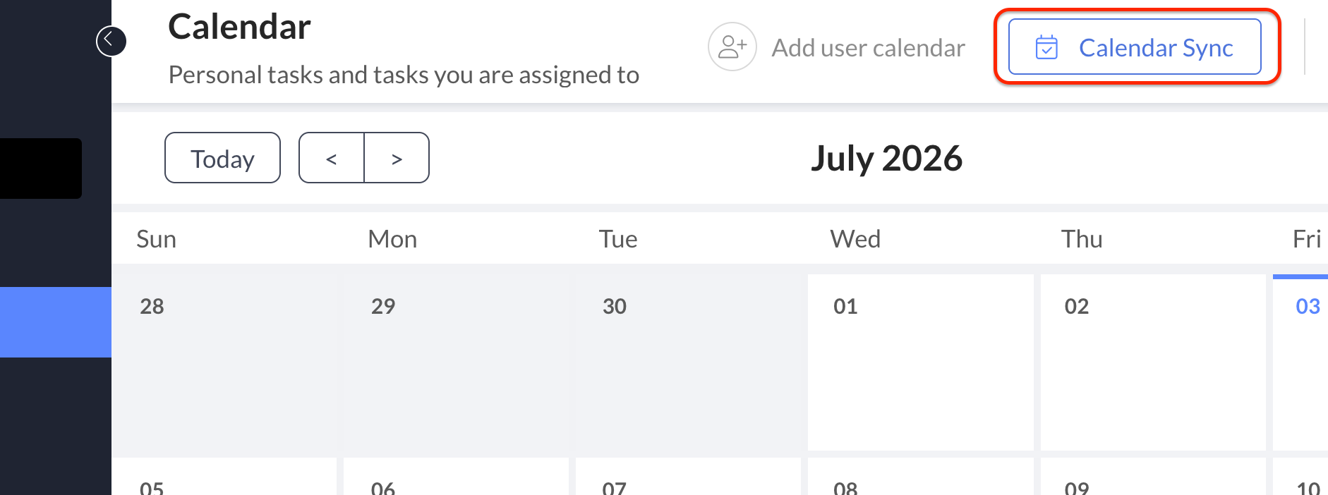 calendar sync 12 2026