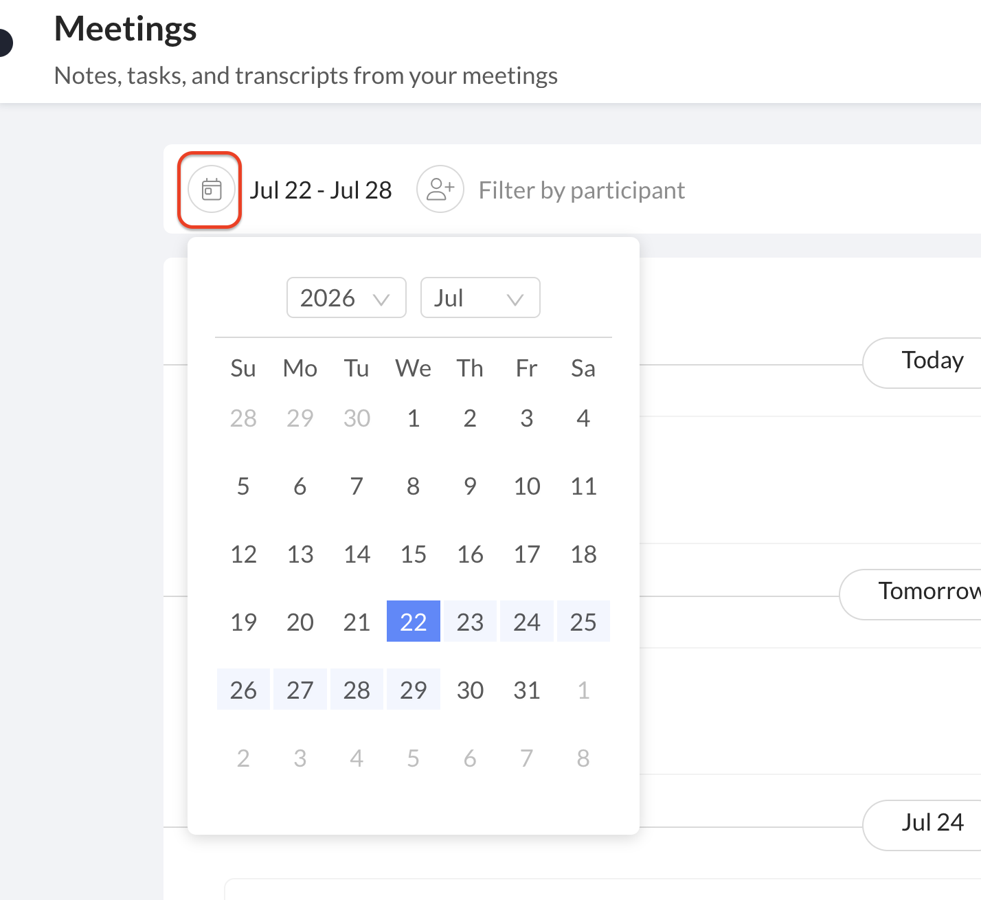 filtering meetings 1
