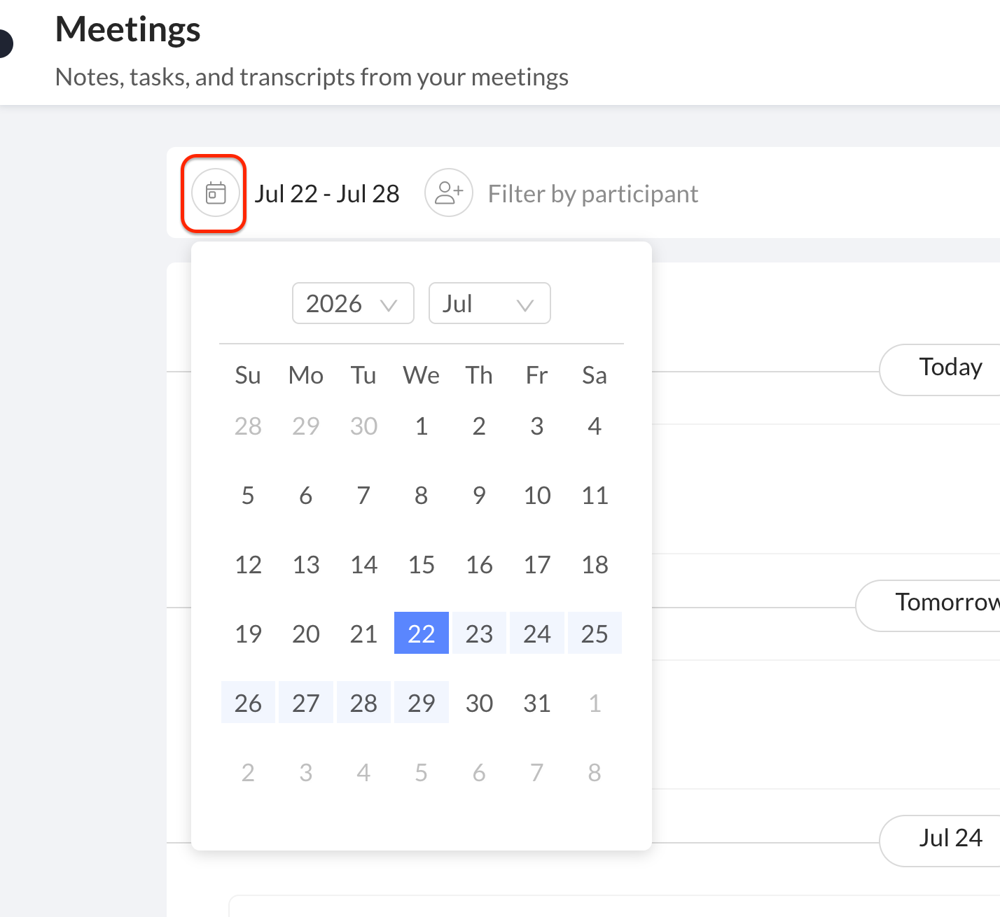filtering meetings 1